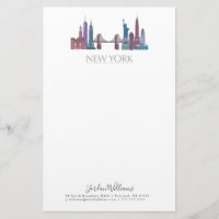 New York Skyline Coloured Buildings