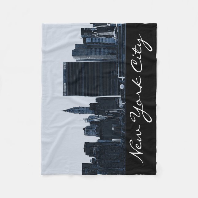 New York Skyline Fleece Blanket (Front)