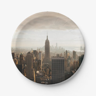 New York skyline Paper Plate