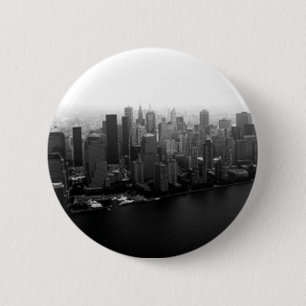 New York Skyline Pinback Button