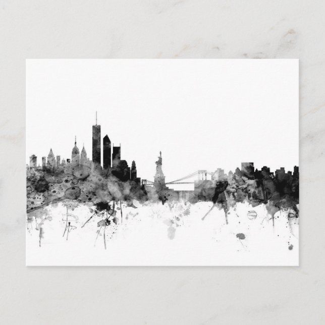 New York Skyline Postcard (Front)
