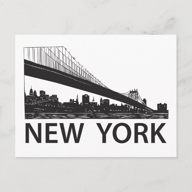 New York Skyline Postcard (Front)