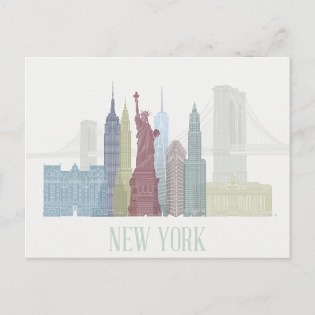 New York Skyline Postcard (Front)