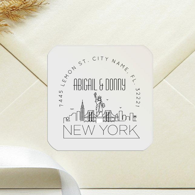 New York Skyline | Pre-Addressed Envelope Seal (Creator Uploaded)