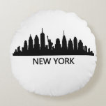 New York Skyline Round Cushion<br><div class="desc">New York Skyline</div>