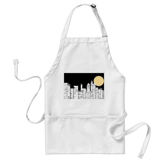 New York Skyline Silhouette Standard Apron (Front)