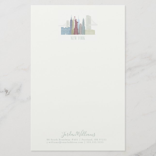 New York Skyline Stationery (Front)