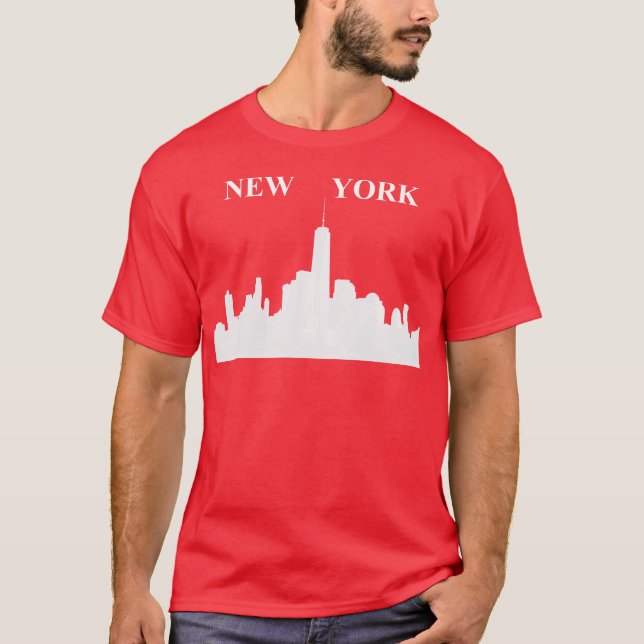 New York Skyline T-Shirt - Mens (Front)