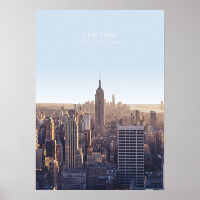 New York Skyline Travel Artwork Poster (Front)