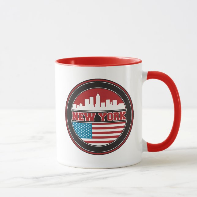 New York Skyline | United States Flag Mug (Right)