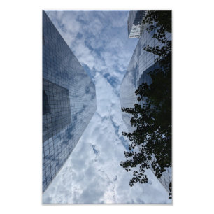 New York Skyscrapers with clouds artistic photo Print