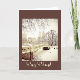 New York Snow - Happy Holidays Holiday Card