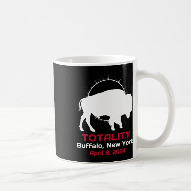 New York Solar Eclipse Totality April 8 2024  Coffee Mug (Right)