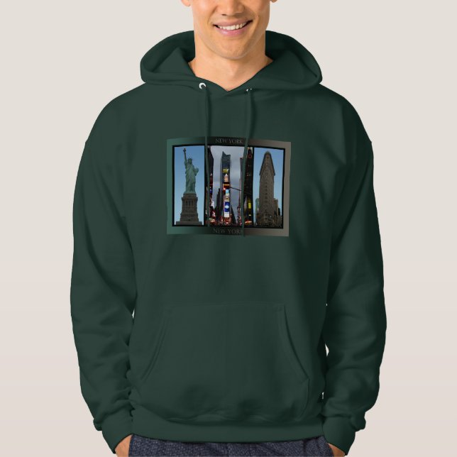 New York Souvenir Hooded Sweatshirt NY Hoodie (Front)