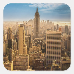 New York Square Sticker