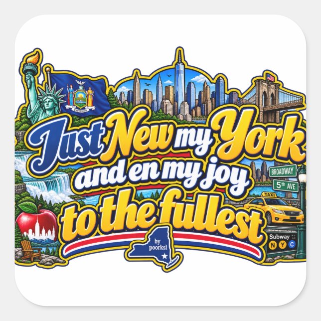 New York square sticker (Front)