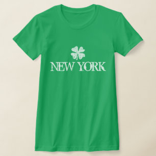 New York St Patricks Day shirt with shamrock logo