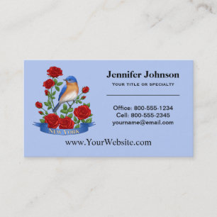 New York State Bird and Flower Business Card