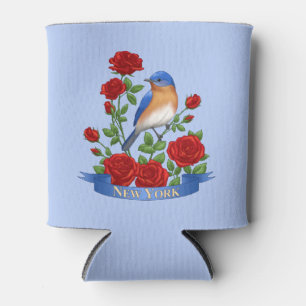 New York State Bird and Flower Can Cooler