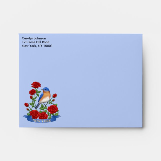 New York State Bird and Flower Envelope (Front)