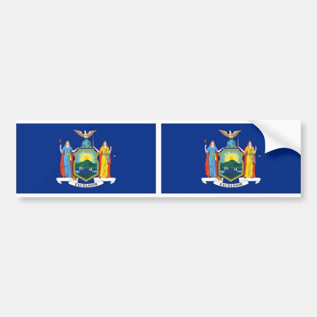 New York state flag Bumper Sticker (Front)
