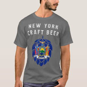 New York State Flag Craft Beer Beer Lovers White T-Shirt