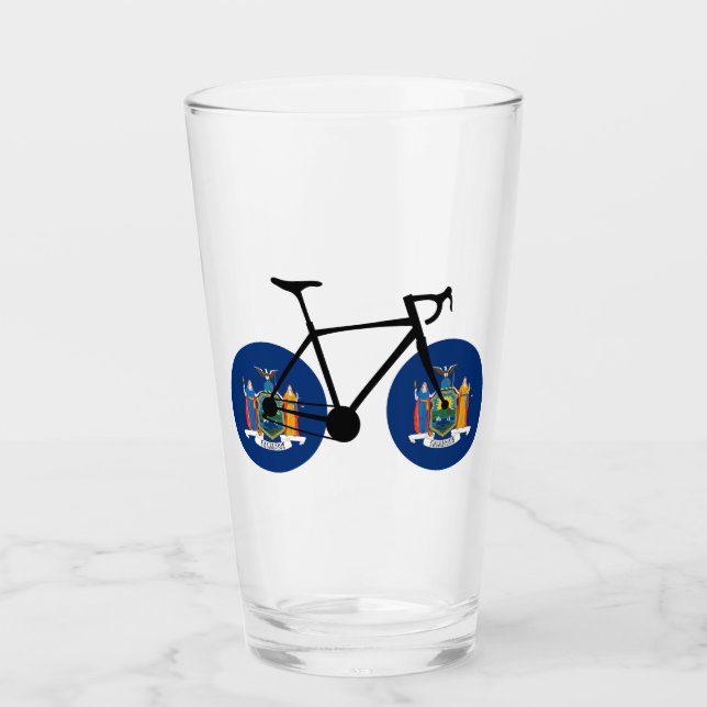 New York State Flag Cycling Glass (Front)