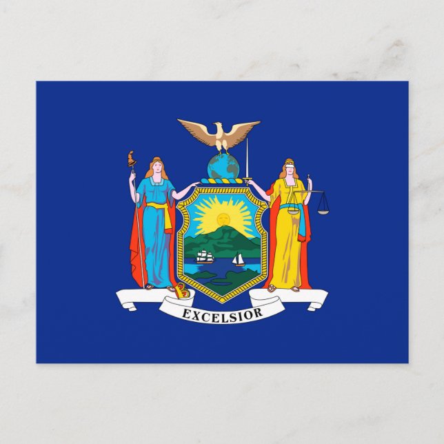 New York State Flag Design Decor Postcard (Front)