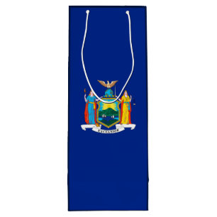 New York State Flag Design Wine Gift Bag