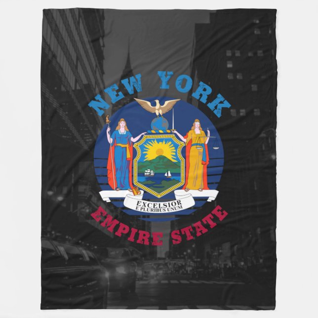 NEW YORK STATE FLAG FLEECE BLANKET (Front)