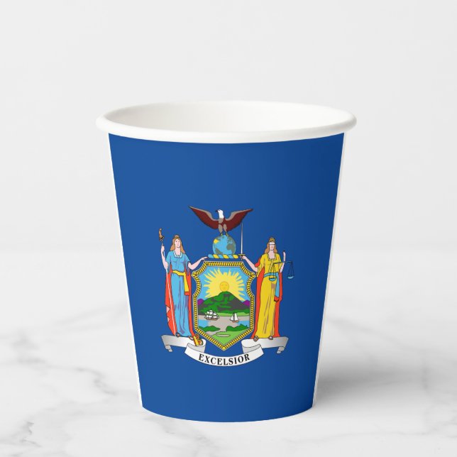 New York State flag paper cups (Front)