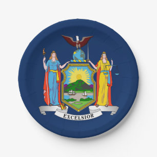 New York State flag Paper Plate