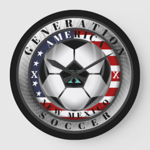 New York State Generation X American Soccer Large Clock
