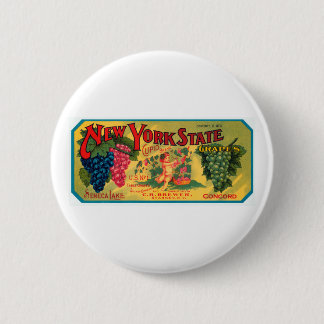 New York State Grapes 6 Cm Round Badge