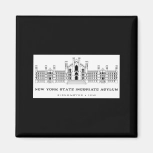 New York State Inebriate Asylum Binghamton 1858 _1 Magnet