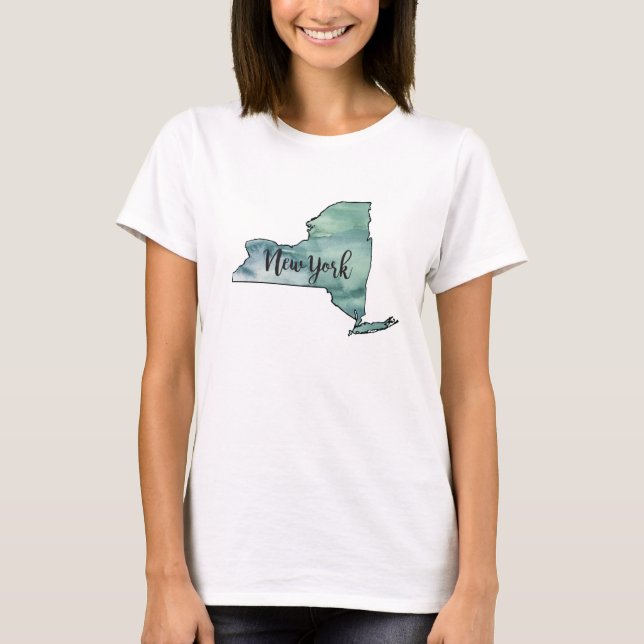 New York State Map T-shirt (Front)