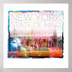 New York STate of Mind Poster 12" x 12"