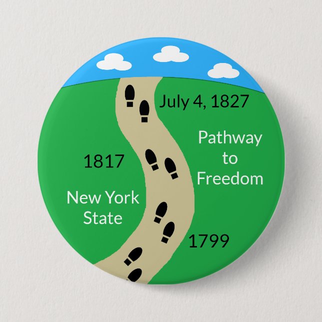 New York State- Pathway to Freedom  7.5 Cm Round Badge (Front)