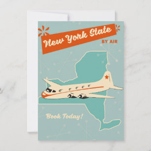 New York State retro poster. Invitation