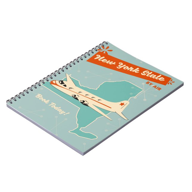 New York State retro poster. Notebook (Left Side)