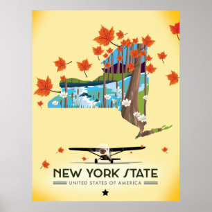 New York State Vintage travel poster