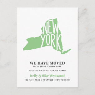NEW YORK STATE We've moved New address New Home Postcard