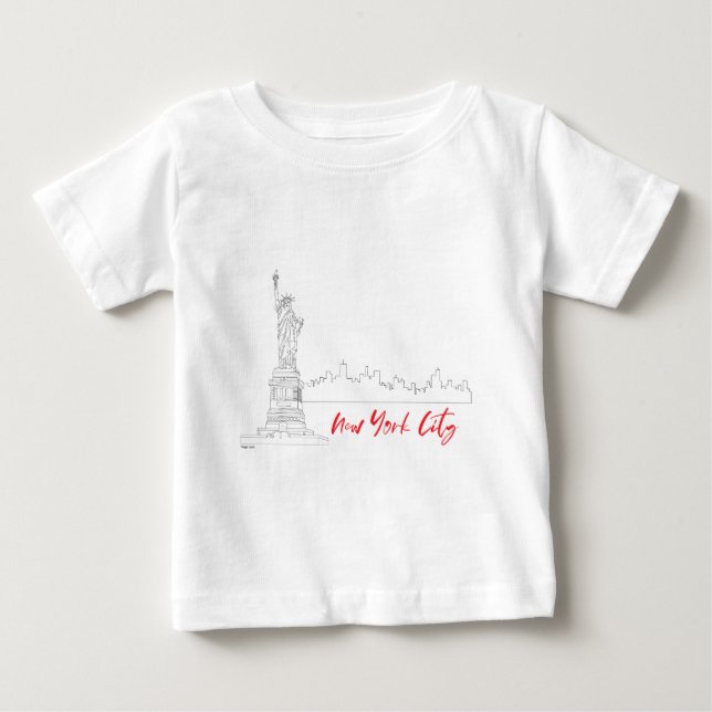 New-York, Statue-of-Liberty Art Cool Baby T-Shirt (Front)