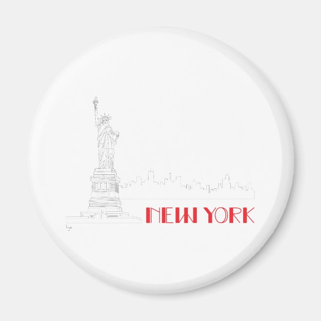 New-York, Statue-of-Liberty Cool Magnet (Front)