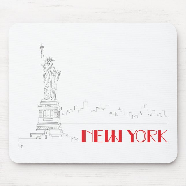 New-York, Statue-of-Liberty Cool Mouse Pad (Front)
