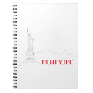 New-York, Statue-of-Liberty Cool Spiral Notebook