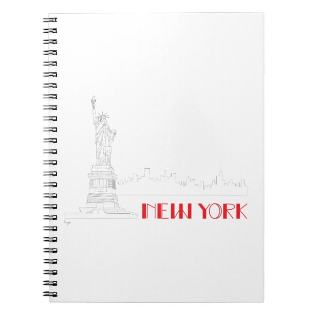New-York, Statue-of-Liberty Cool Spiral Notebook (Front)