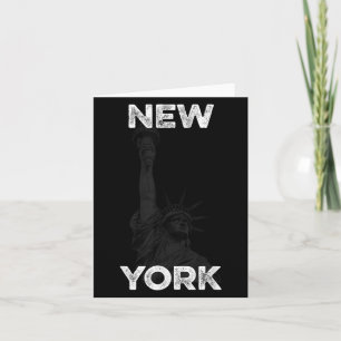 New York Statue Of Liberty Halftone Effect Card