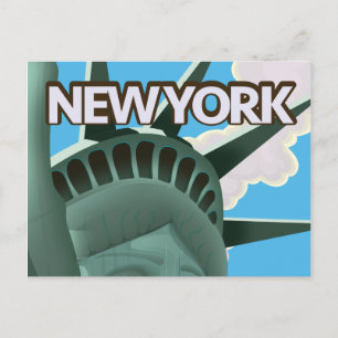 New York statue of Liberty Travel poster Postcard