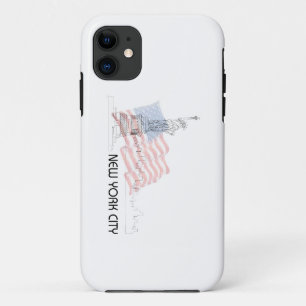 New York - Statue of Liberty USA Flag Case-Mate iPhone Case